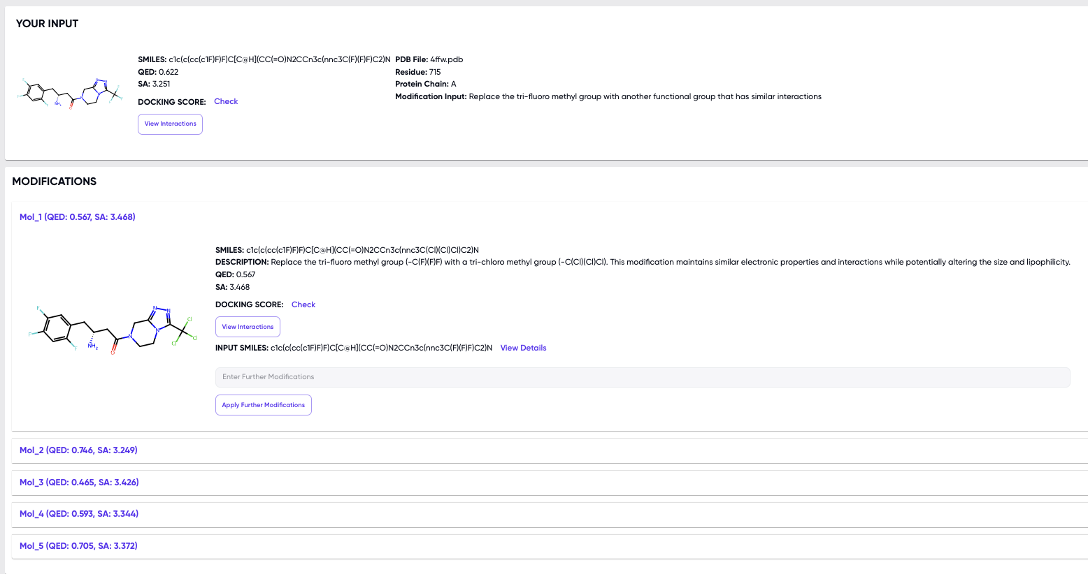 MoleculeGEN CoPilot Input Image