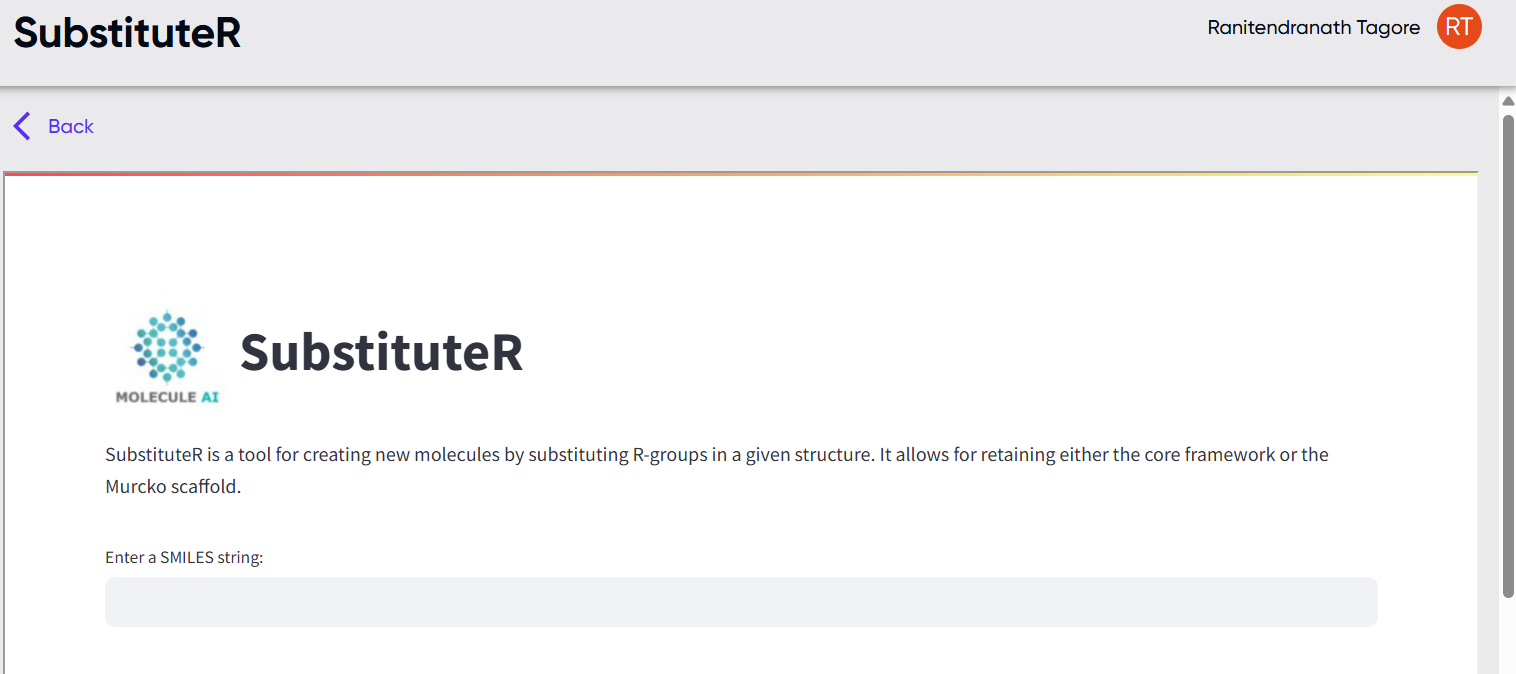 MoleculeGEN SubstituteR Smile Input Image